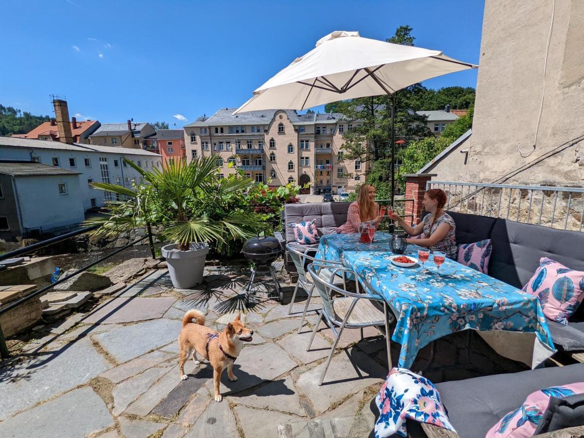 赛博尼茨Urlaubstraum Mit Pool, Terrasse & Fluss Im Garten - Ut公寓 外观 照片